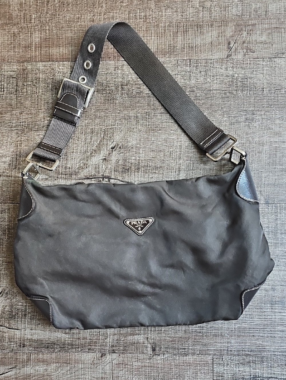 Prada - Brown Nylon Shoulder Bag